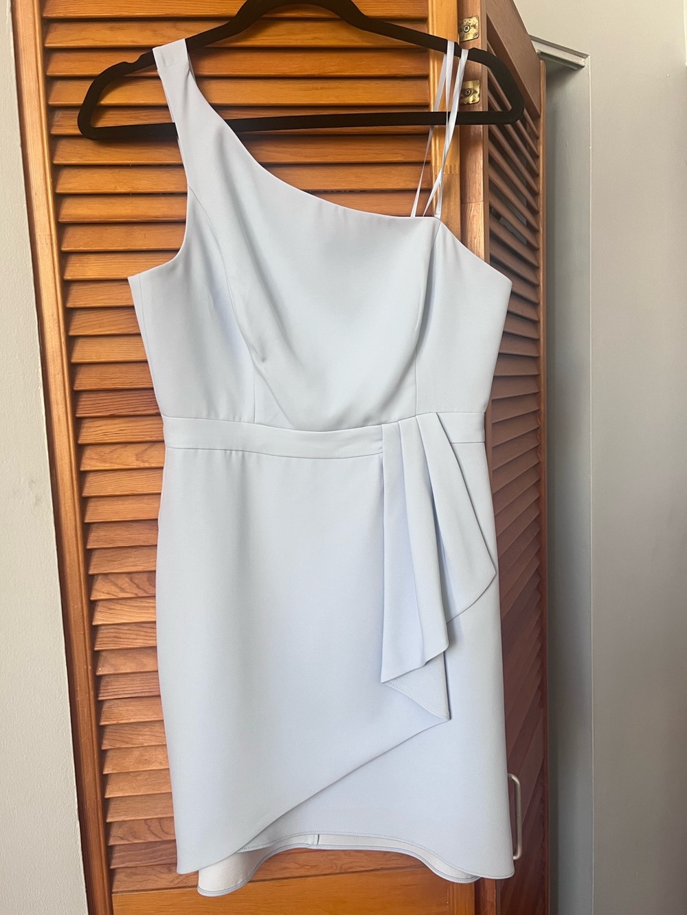BCBG One-Shoulder Light Blue Cocktail Dress
